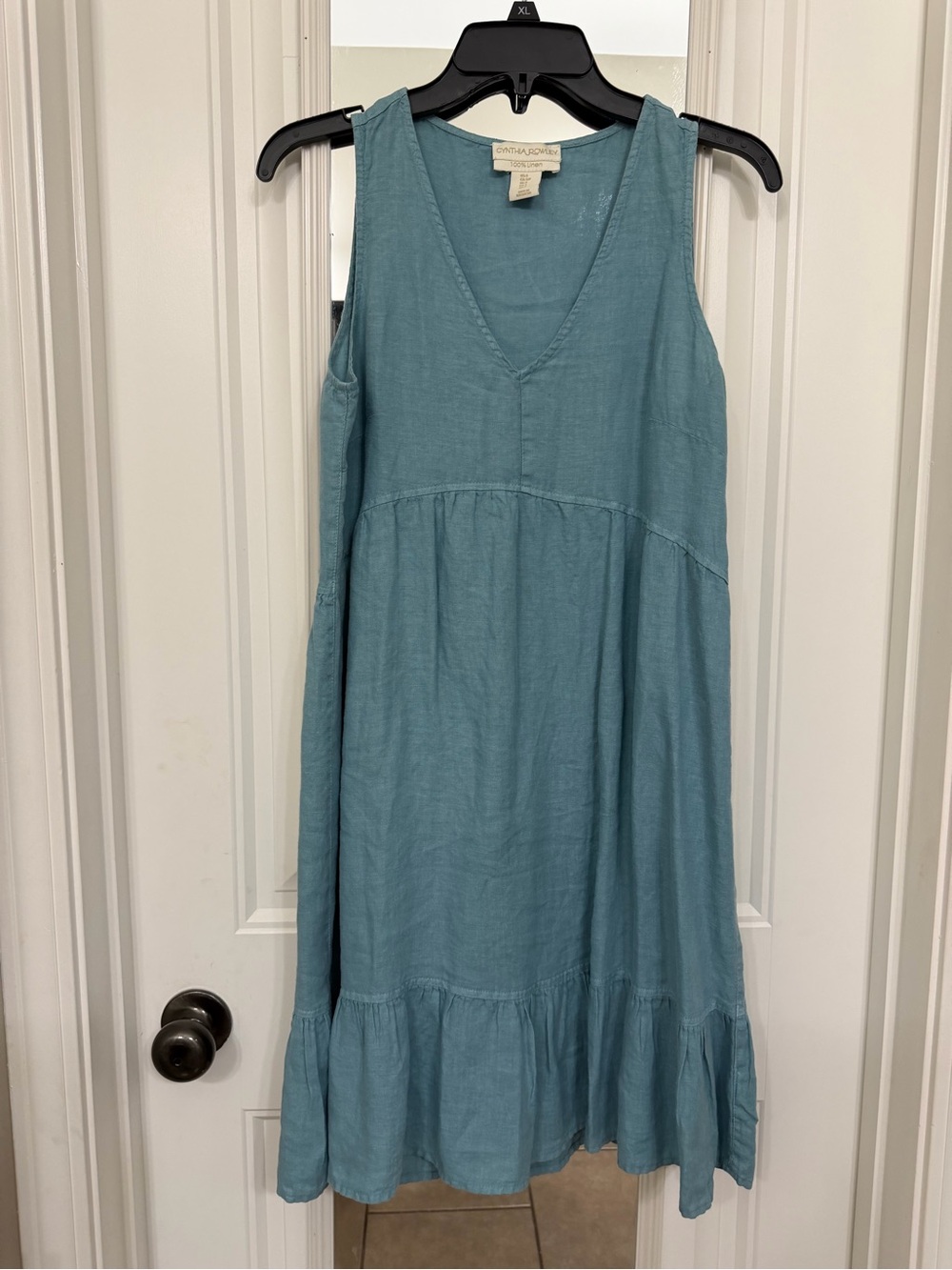 Amelia James Teal V-Neck Sleeveless Maxi Dress